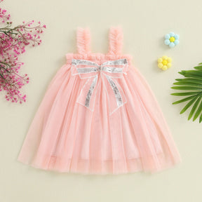 Vestido Tule Laço Lantejoulas | 6M - 4 Anos - Betina Baby