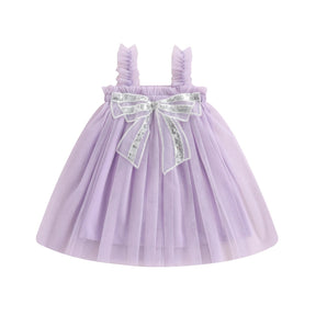 Vestido Tule Laço Lantejoulas | 6M - 4 Anos - Betina Baby