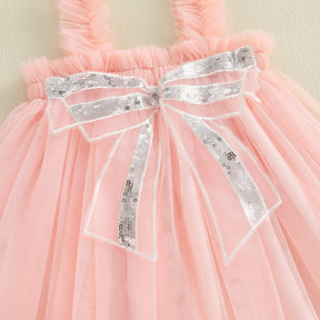 Vestido Tule Laço Lantejoulas | 6M - 4 Anos - Betina Baby