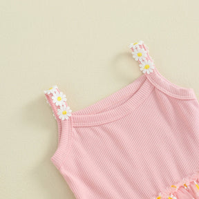 Vestido Tule Longo Margaridas | 6M - 3 Anos - Betina Baby