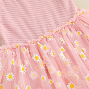 Vestido Tule Longo Margaridas | 6M - 3 Anos - Betina Baby