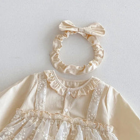 Vestido Tule Mocinha Manga | 0 - 24 Meses - Betina Baby
