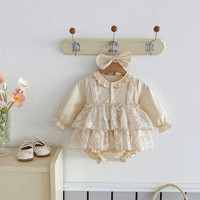 Vestido Tule Mocinha Manga | 0 - 24 Meses - Betina Baby