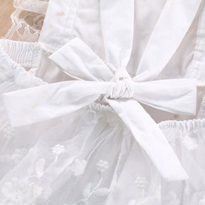 Vestido Tule Rendado White | 0 - 24 Meses - Betina Baby