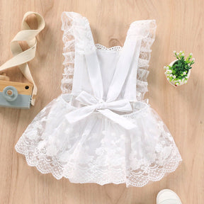 Vestido Tule Rendado White | 0 - 24 Meses - Betina Baby