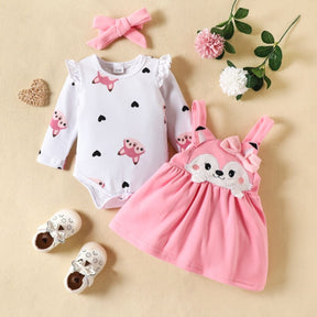 Conjunto Vestido Raposa | 0-18 Meses - Betina Baby