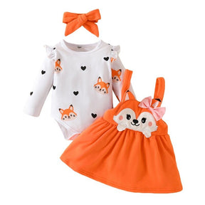 Conjunto Vestido Raposa | 0-18 Meses - Betina Baby