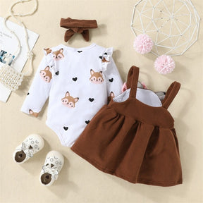 Conjunto Vestido Raposa | 0-18 Meses - Betina Baby