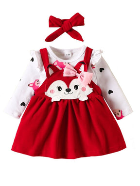 Conjunto Vestido Raposa | 0-18 Meses - Betina Baby