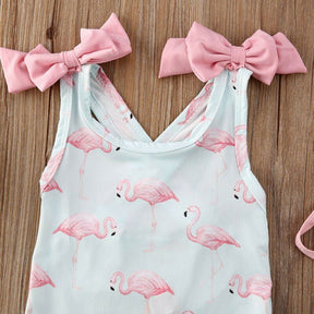 Maiô Flamingo Proteção UV | 12-24 Meses