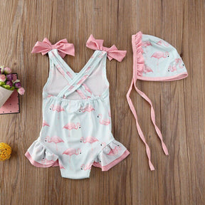 Maiô Flamingo Proteção UV | 12-24 Meses