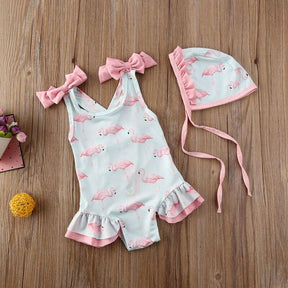Maiô Flamingo Proteção UV | 12-24 Meses