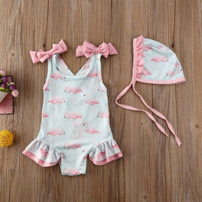 Maiô Flamingo Proteção UV | 12-24 Meses