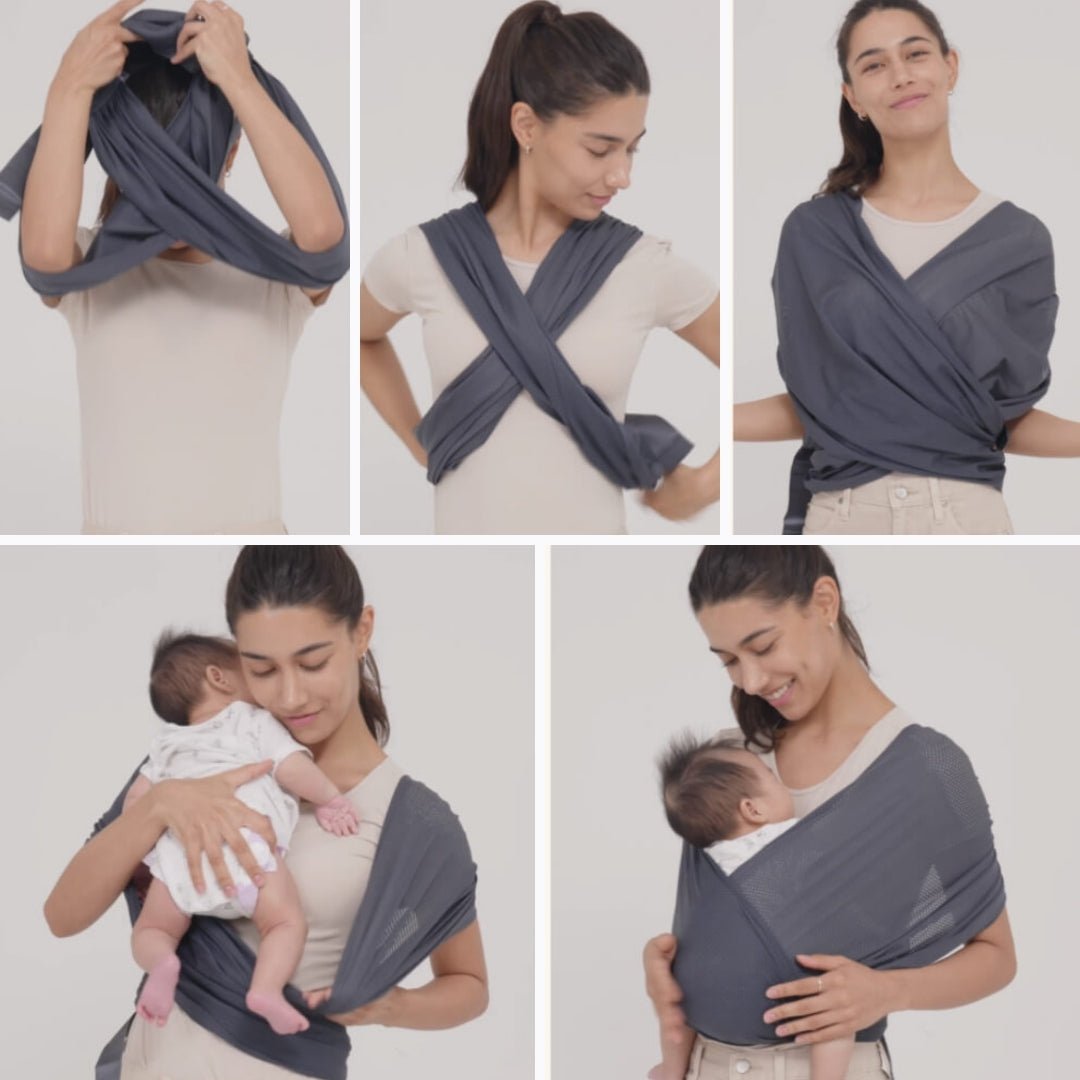 Sling para Bebê FLEX REGULATION™ - RN a 3 anos - Cinza Claro - Betina Baby