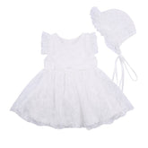 Vestido de Festa Renda + Touca | 0-24 Meses - Betina Baby