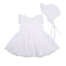 Vestido de Festa Renda + Touca | 0-24 Meses - Betina Baby