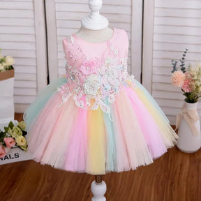 Vestido de Festa Tule Bordado | 0-24 Meses - Betina Baby