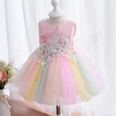 Vestido de Festa Tule Bordado | 0-24 Meses - Betina Baby