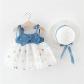 Vestido Jeans Tule Estrela | 0-24 Meses - Betina Baby
