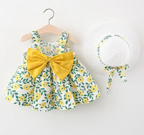 Vestido Laço + Chapéu | 6-24meses