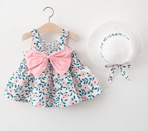 Vestido Laço + Chapéu | 6-24meses