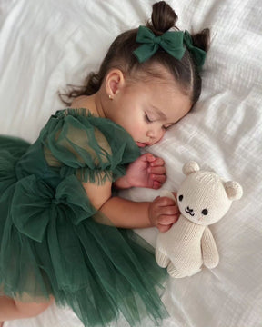 Vestido Manguinha Tule + Laço | 0-24 Meses - Betina Baby