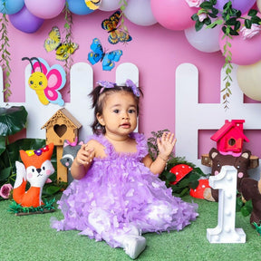 Vestido Tule Borboletas Alcinha | 6-24 Meses - Betina Baby
