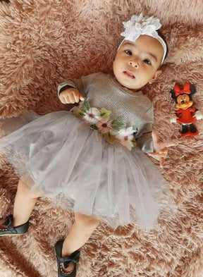 Vestido Tule Flores | 0-24 Meses - Betina Baby