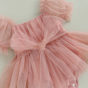 Vestido Tule + Laço | 0-24 Meses - Betina Baby