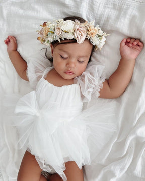 Vestido Tule + Laço | 0-24 Meses - Betina Baby