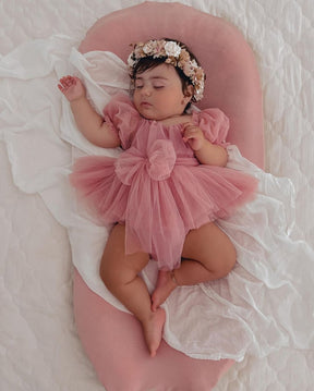Vestido Tule + Laço | 0-24 Meses - Betina Baby