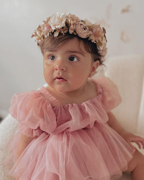Vestido Tule + Laço | 0-24 Meses - Betina Baby