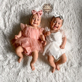 Vestido Tule + Laço | 0-24 Meses - Betina Baby