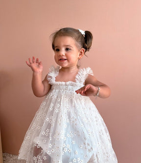 Vestido Tule Margarida Minimalista | 12-4 Anos - Betina Baby