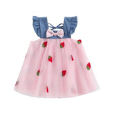 Vestido Tule Morango | 6M-3 Anos - Betina Baby