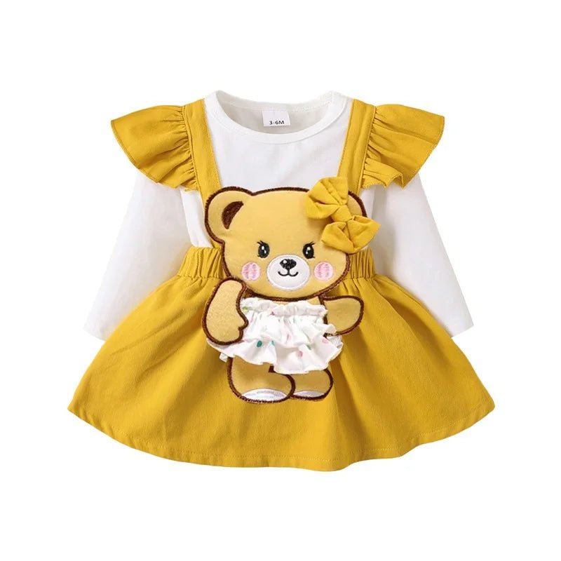 Vestido Ursinho Amarelo | 0-24 Meses - Betina Baby